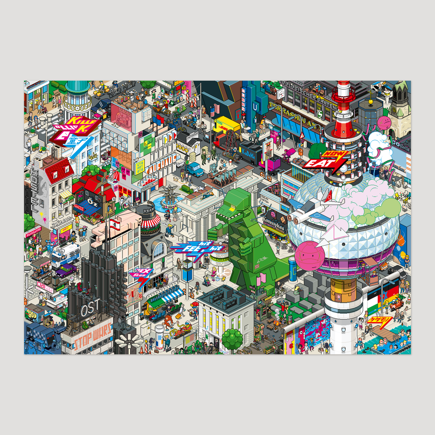 Berlin pixel art poster by eBoy