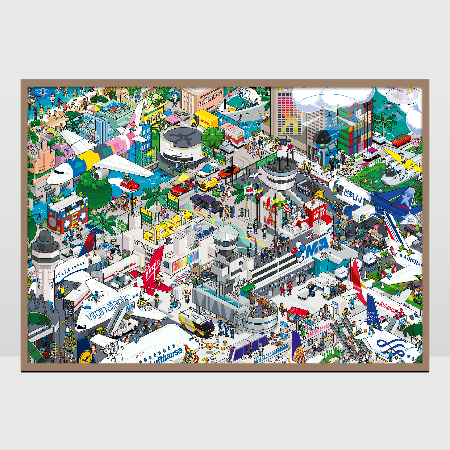 Miami Airport Pixorama Art Print