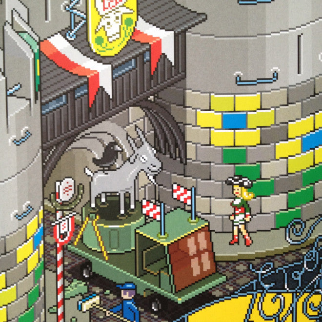 detail of Cologne pixel art poster by eBoy