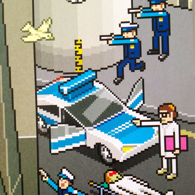 detail of Cologne pixel art poster by eBoy