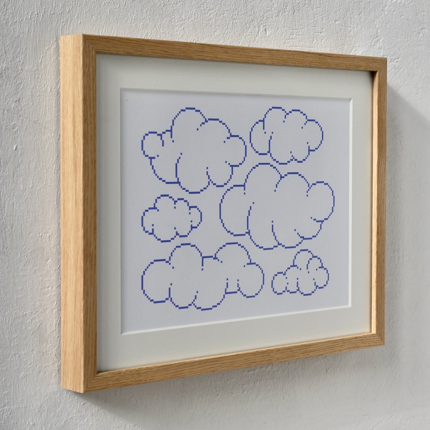 Six Clouds Art Print Framed