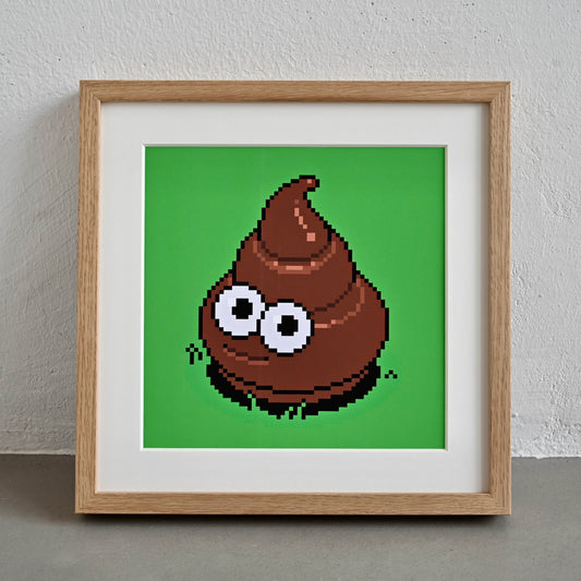 Googly Poop Art Print Framed