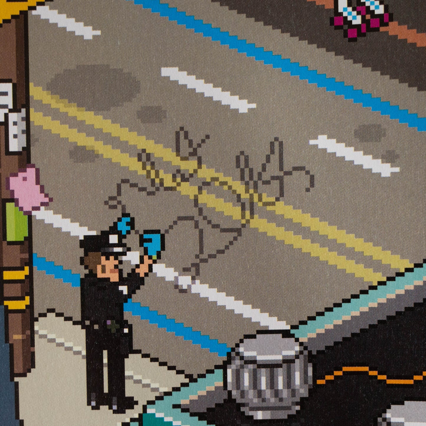 detail of Los Angeles pixel art poster by eBoy
