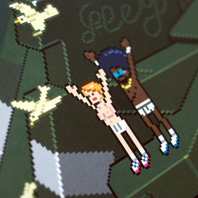 detail of New York pixel art poster by eBoy