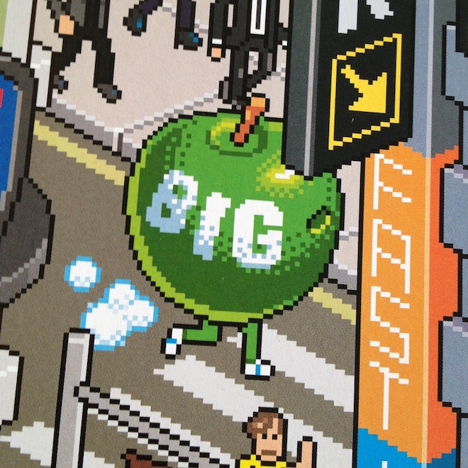 detail of New York pixel art poster by eBoy