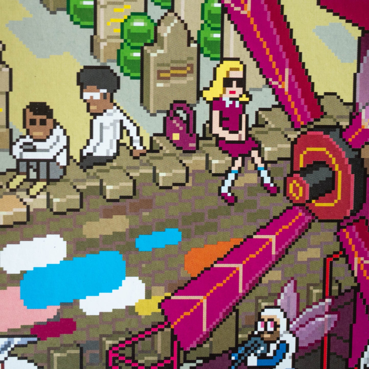 detail of Paris pixel art poster by eBoy