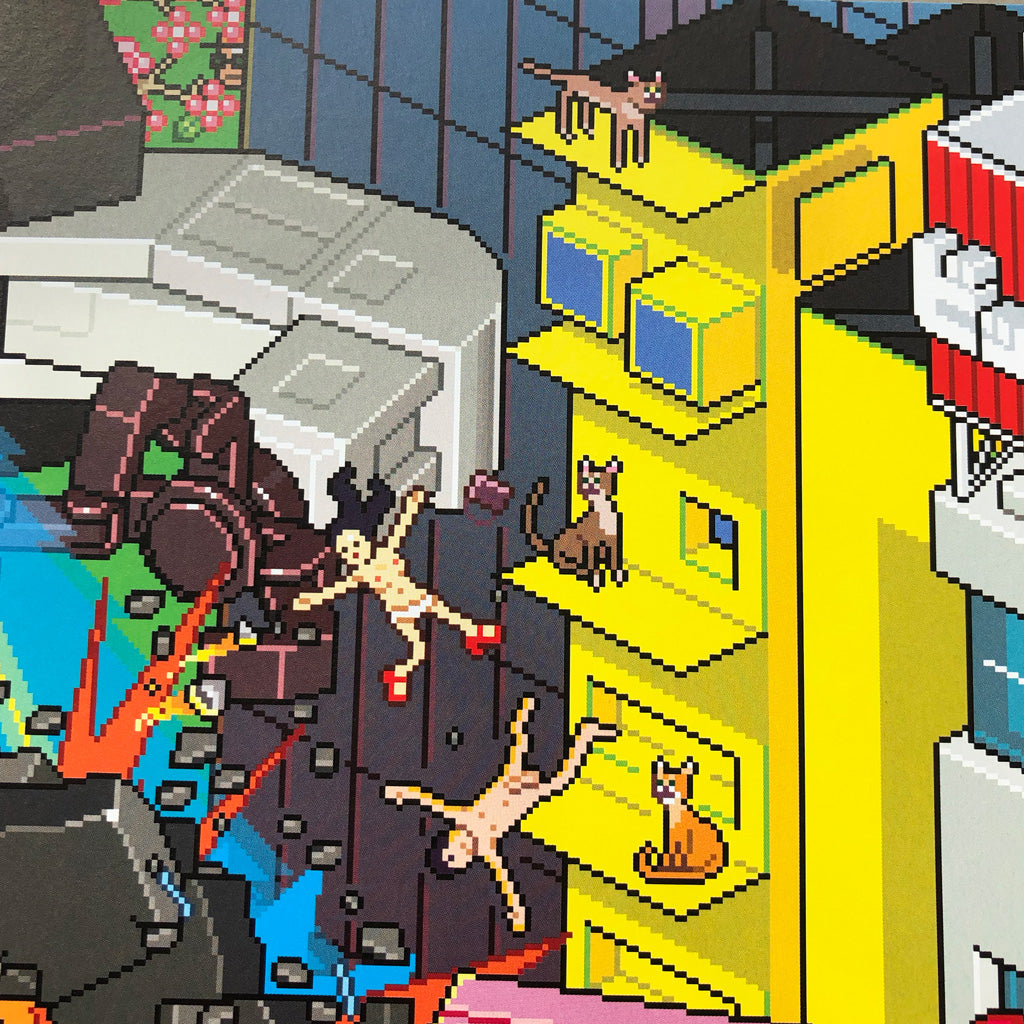 detail of Tokyo pixel art poster by eBoy