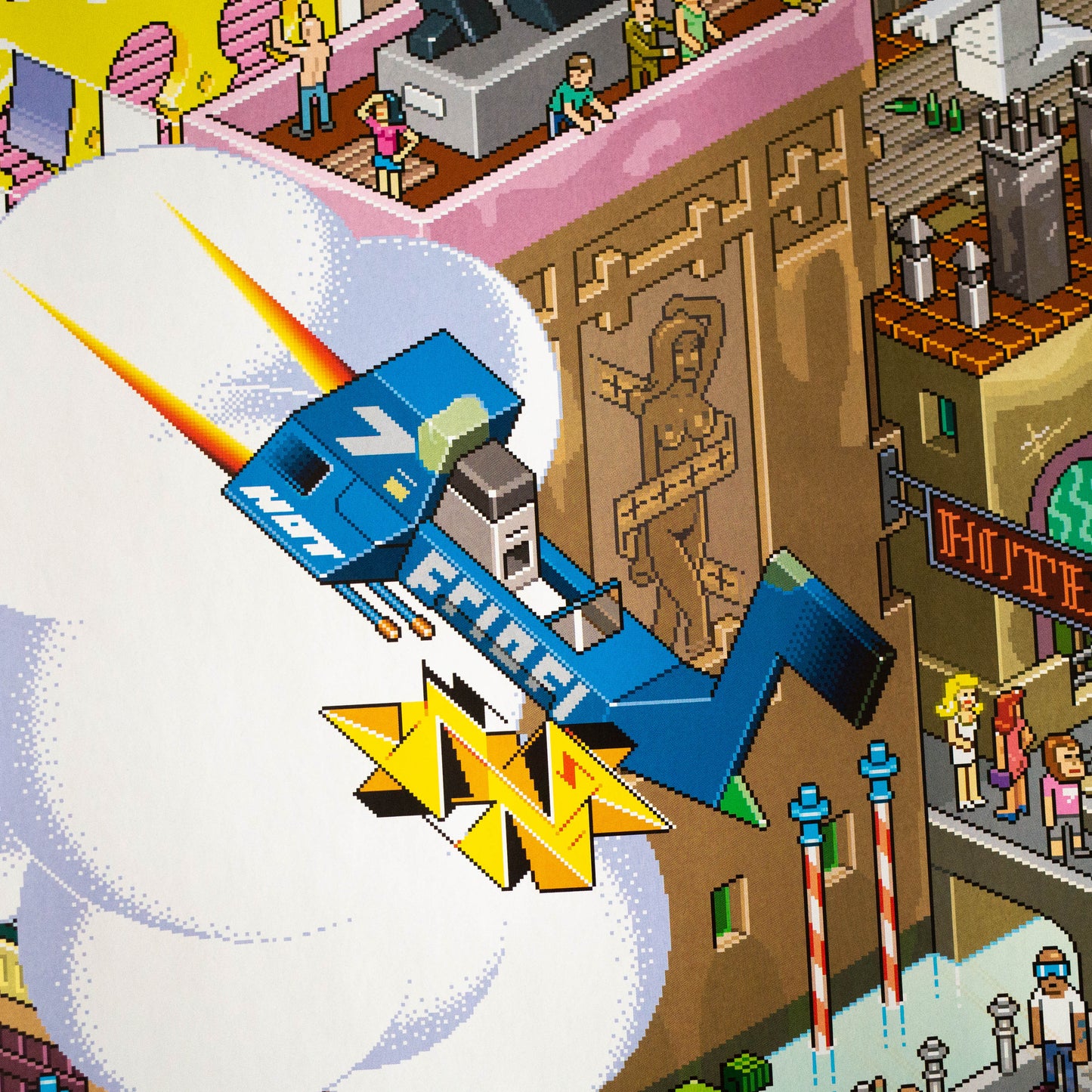detail of Venice pixel art poster by eBoy