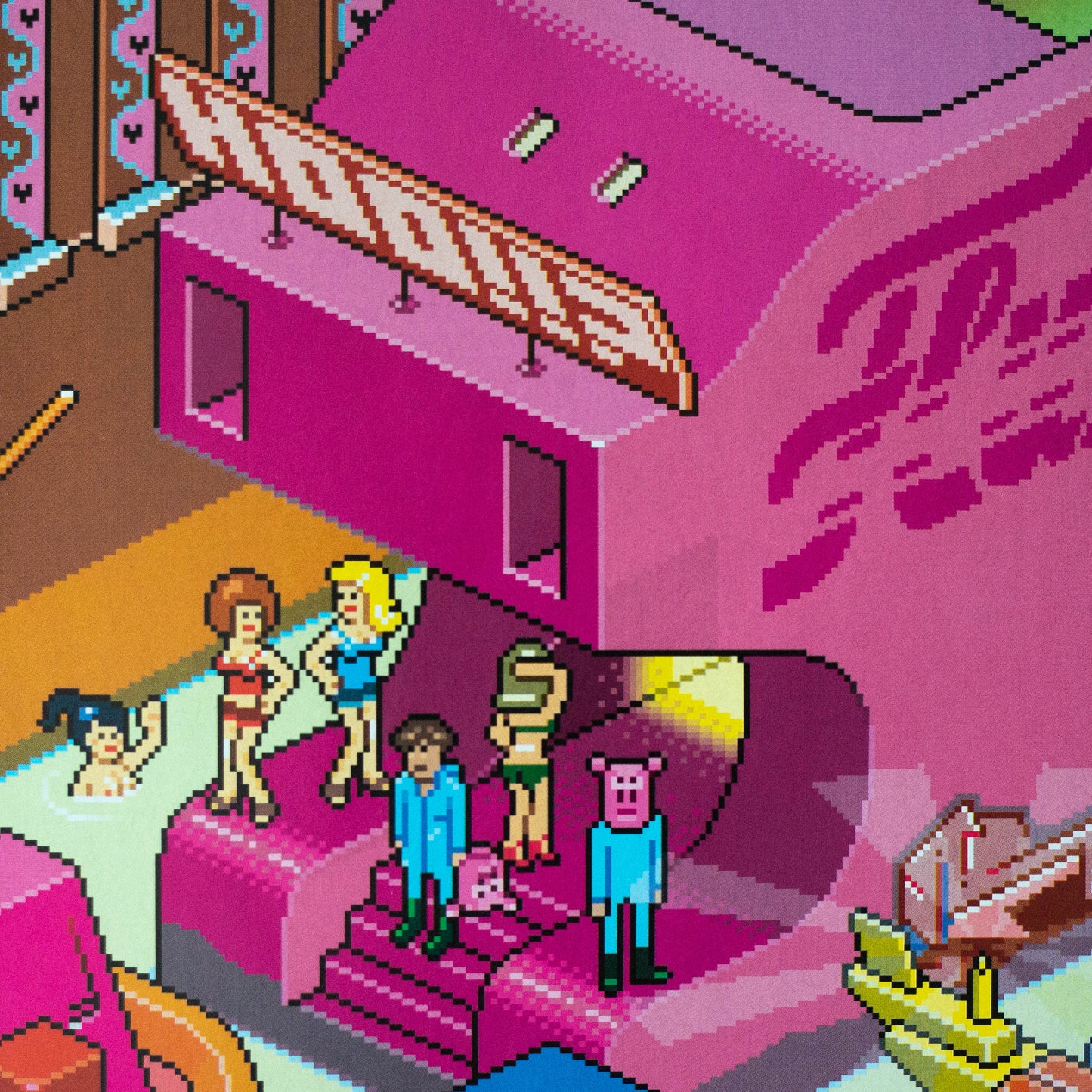 detail of Venice pixel art poster by eBoy