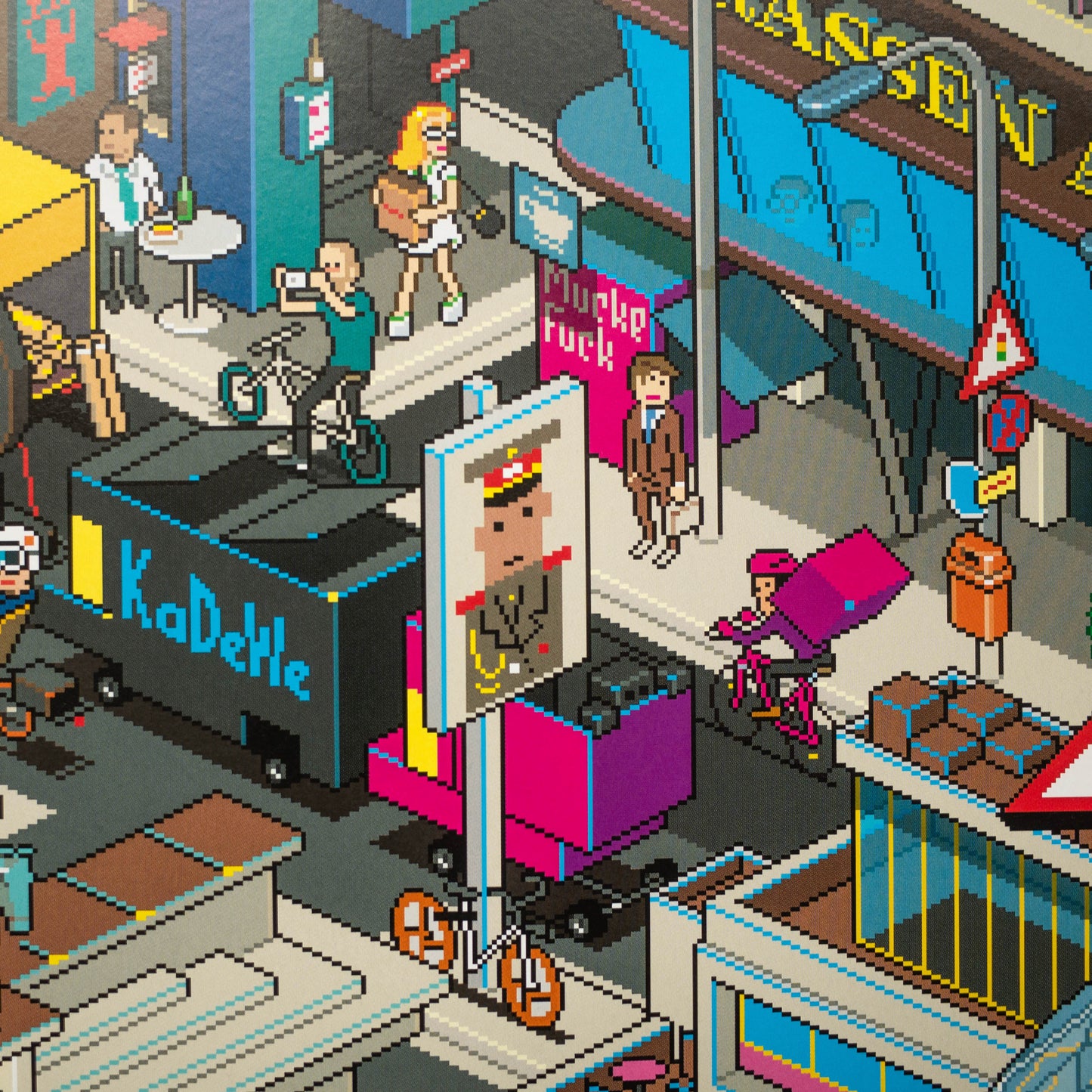 detail of Berlin pixel art poster by eBoy