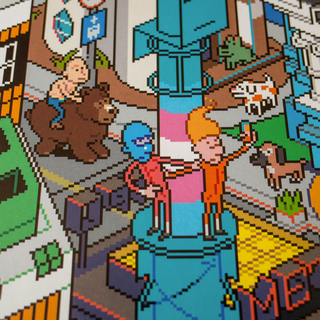 detail of Moscow pixel art poster by eBoy