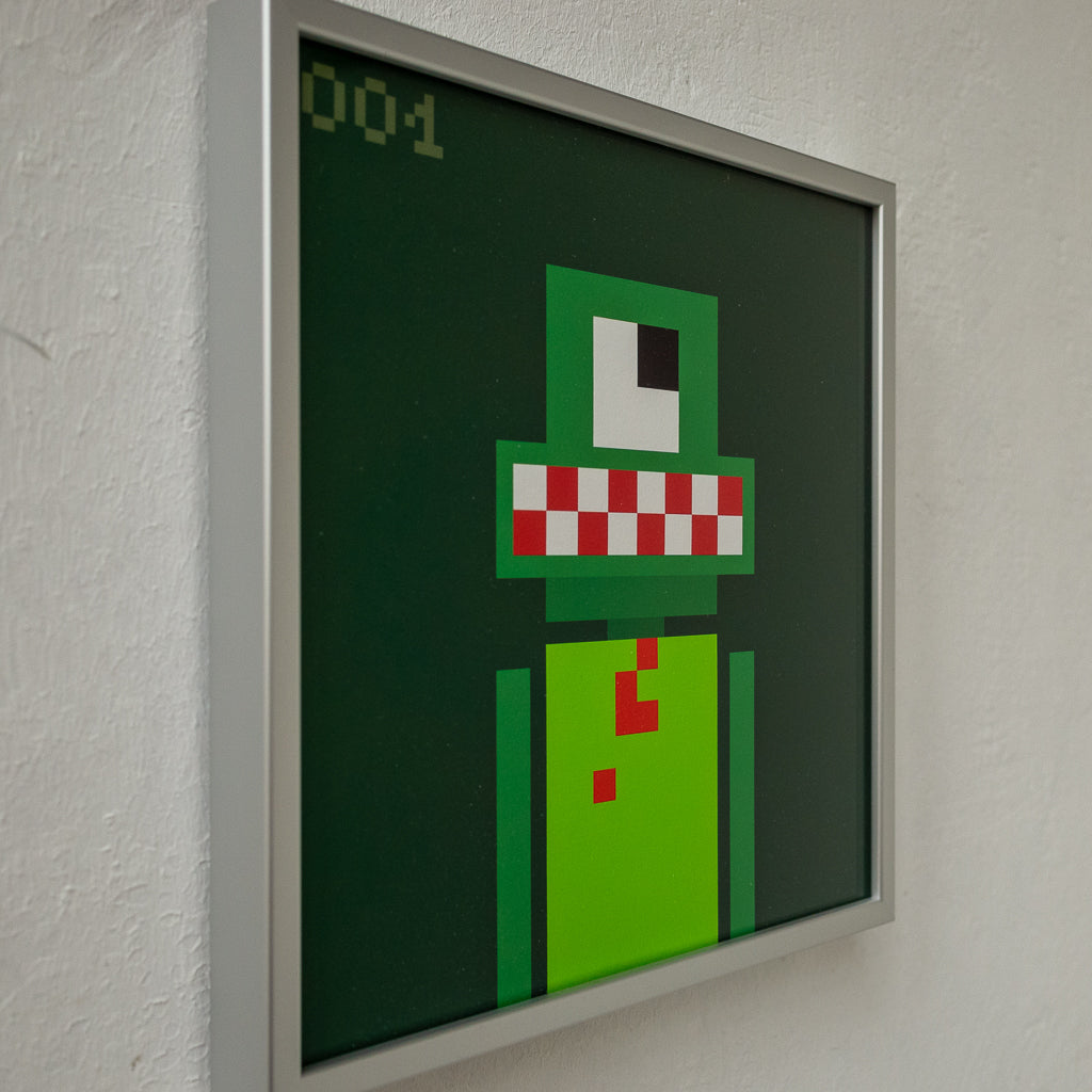 Blockbob 001 Art Print Framed