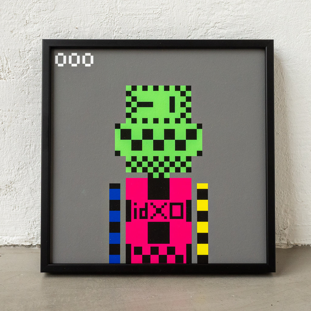 Blockbob 000 Art Print Framed