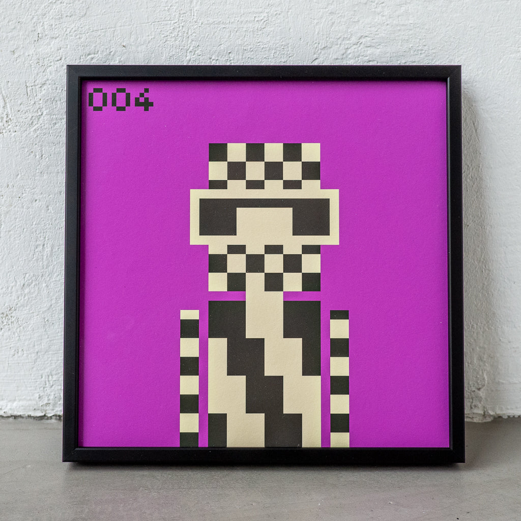 Blockbob 004 Art Print Framed