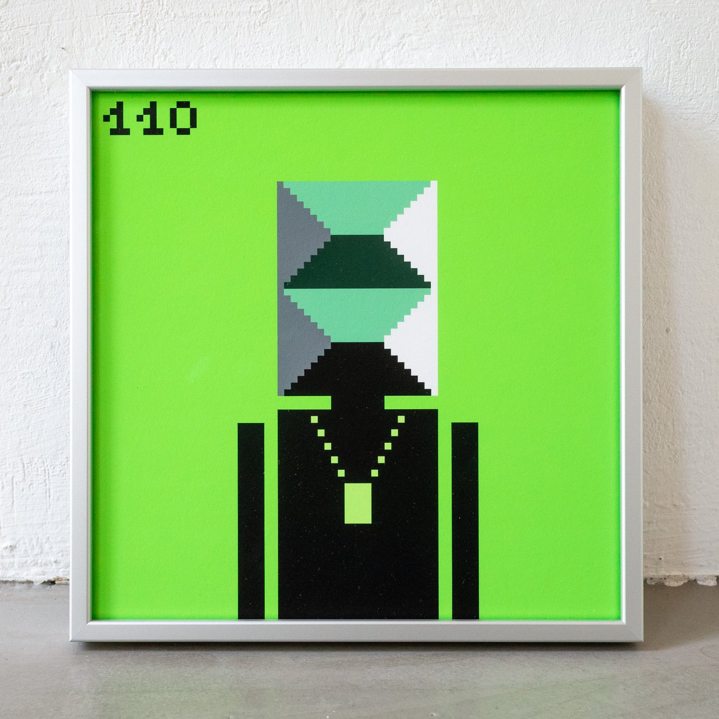 Blockbob 110 Art Print Framed