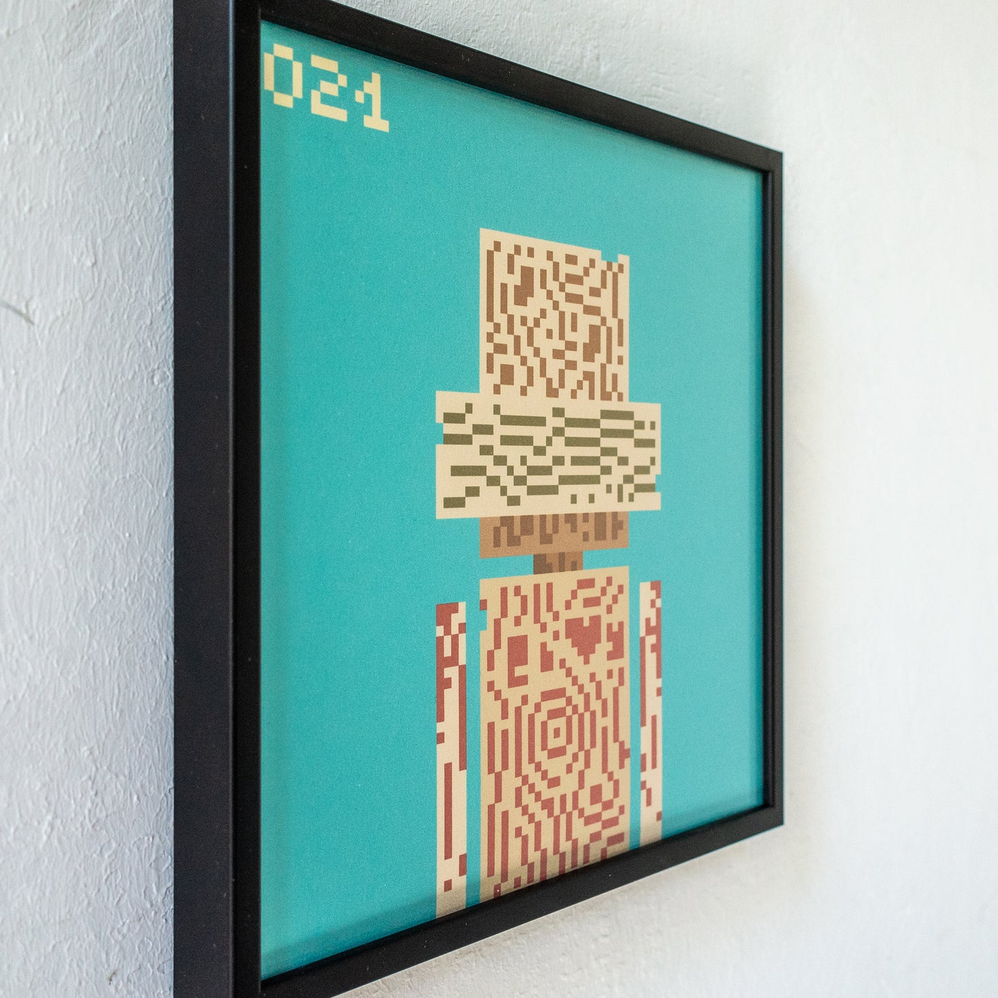 Blockbob 021 Art Print Framed