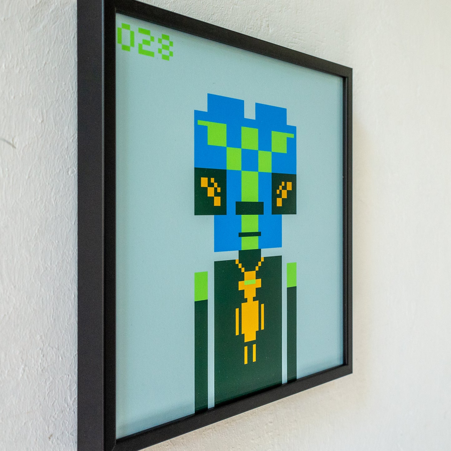 Blockbob 028 Art Print Framed