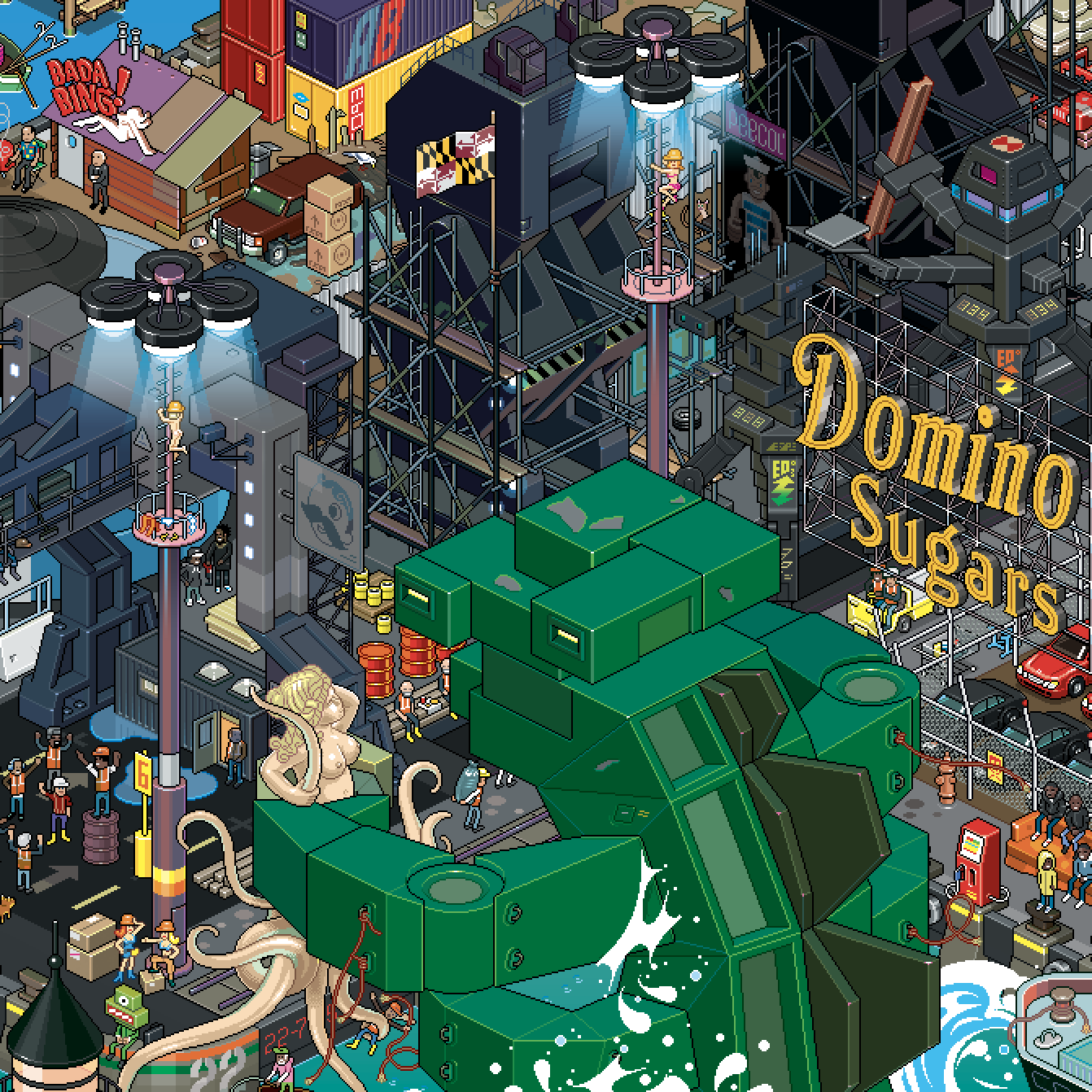 Baltimore pixel art poster by eBoy
