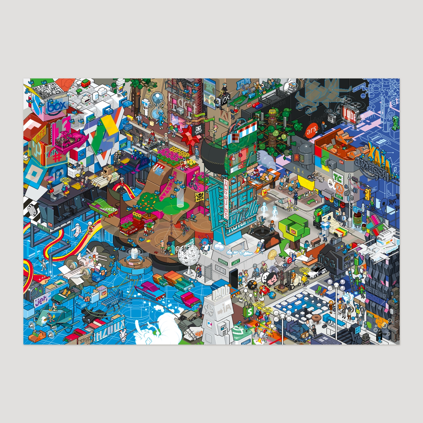 BazQux pixel art poster by eBoy