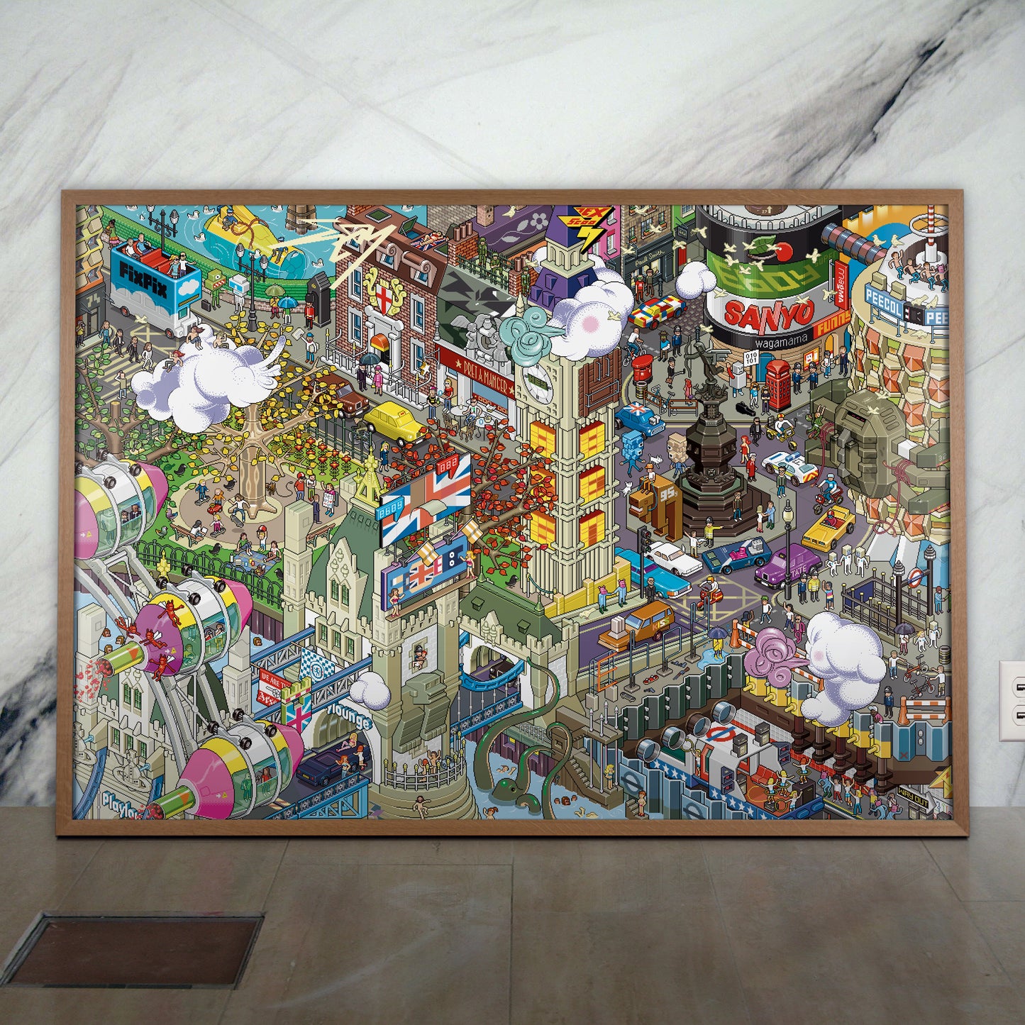 London pixel art poster by eBoy