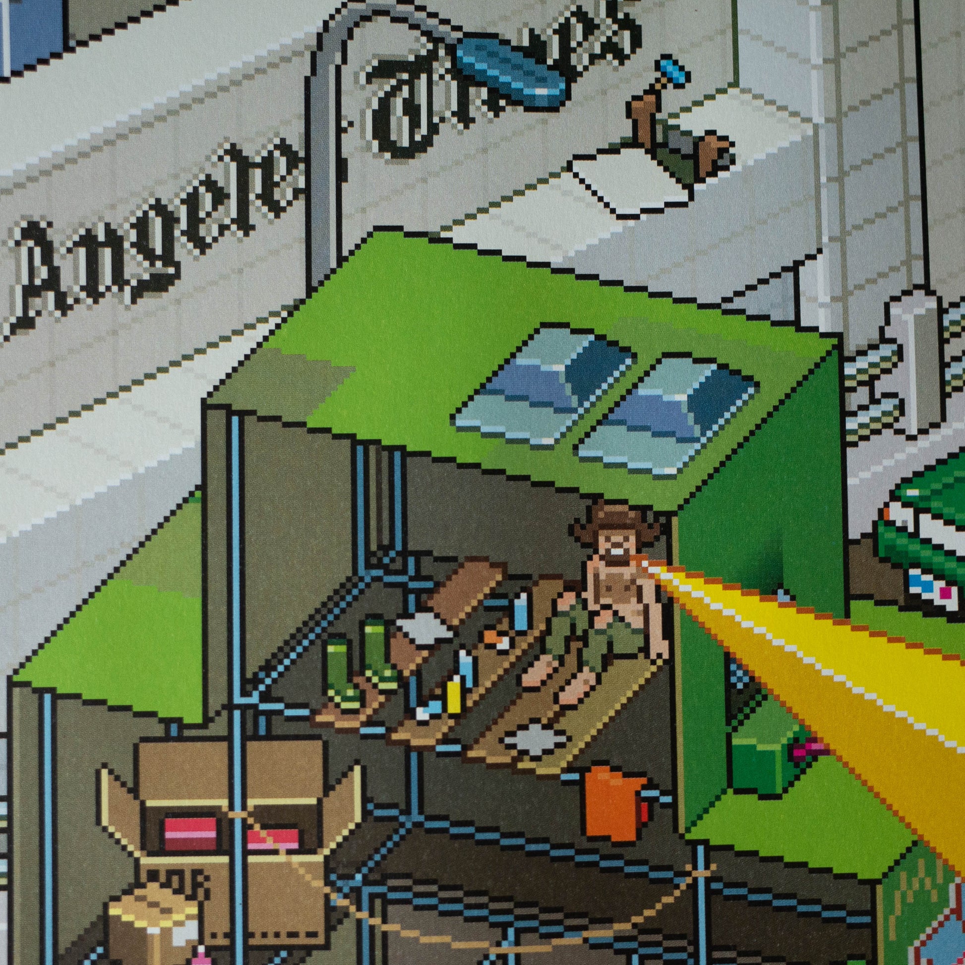 detail of Los Angeles pixel art poster by eBoy