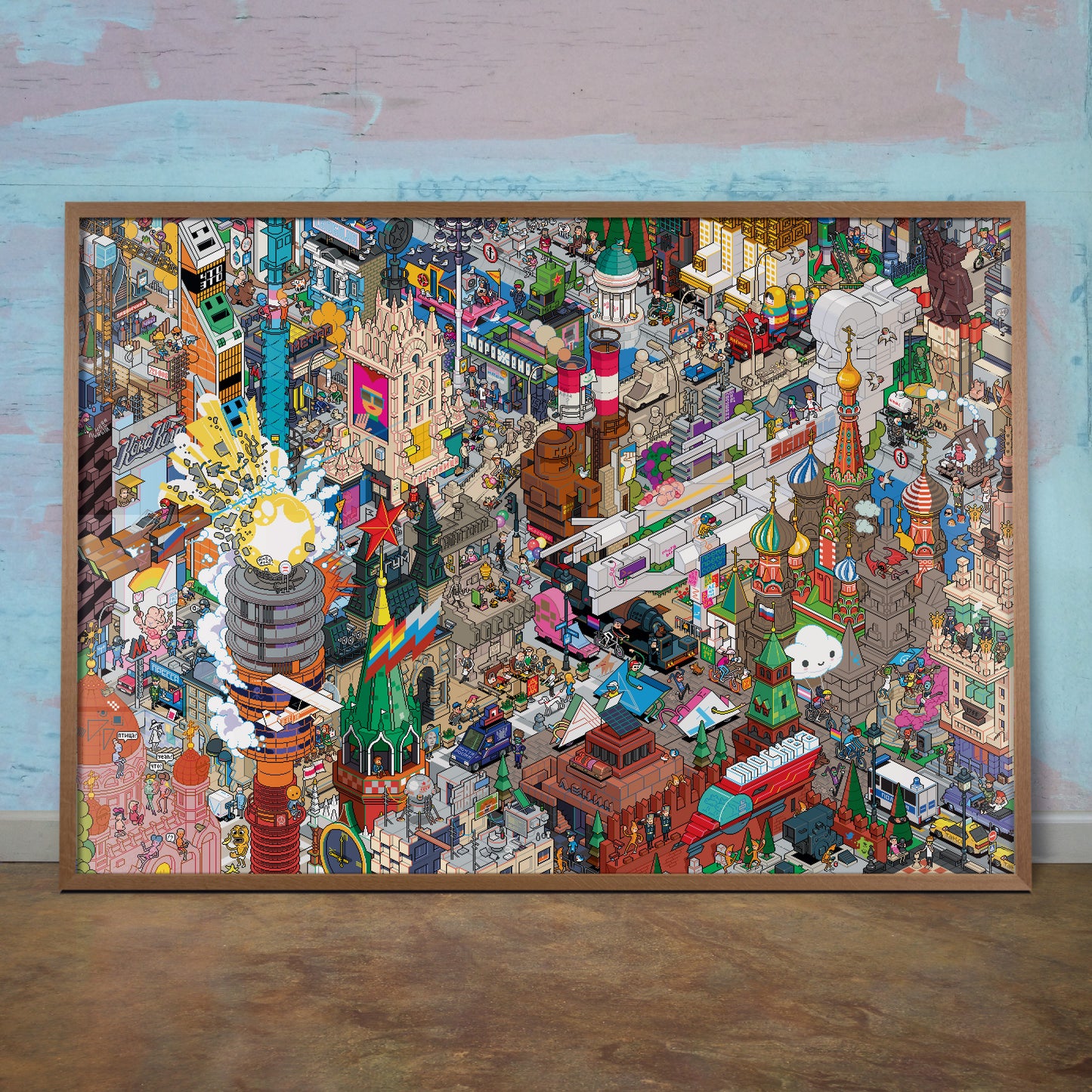 Moscow pixel art poster by eBoy