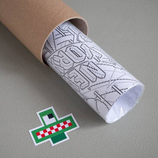 New York coloring pixel art poster by eBoy