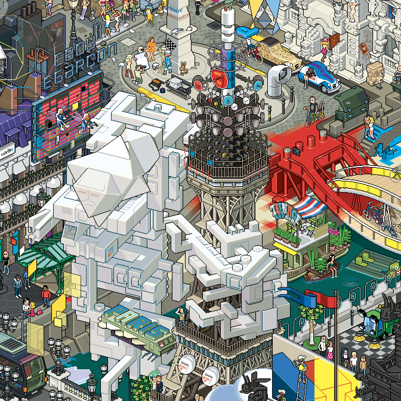 Paris pixel art poster by eBoy