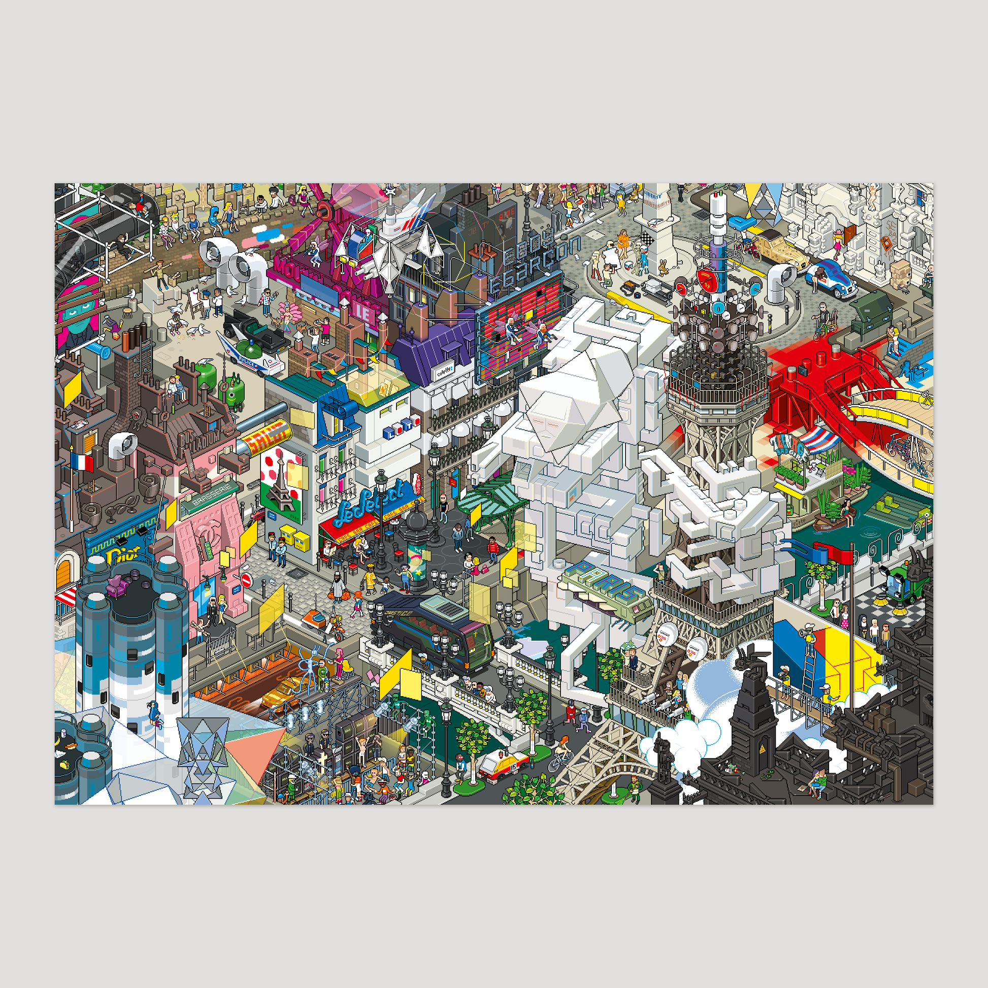 Paris pixel art poster by eBoy