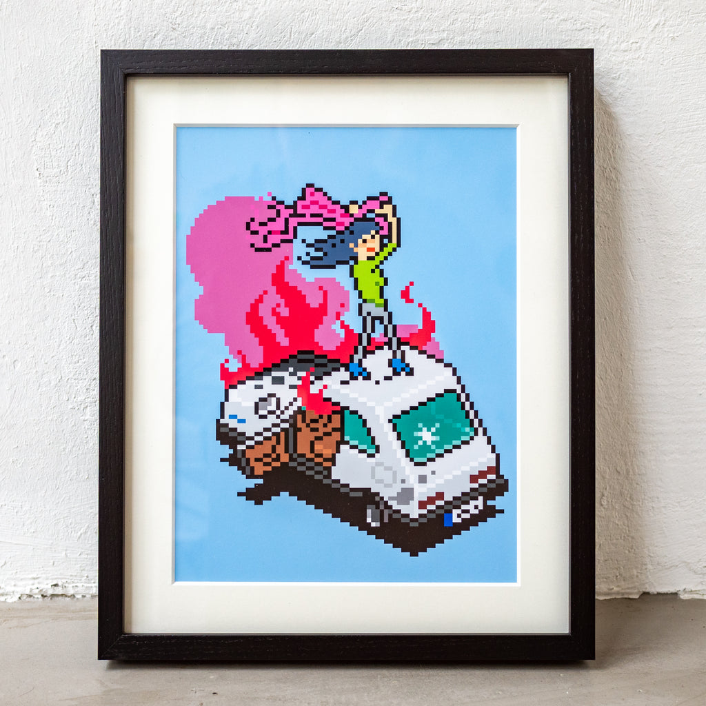 #MahsaAmini Art Print Framed