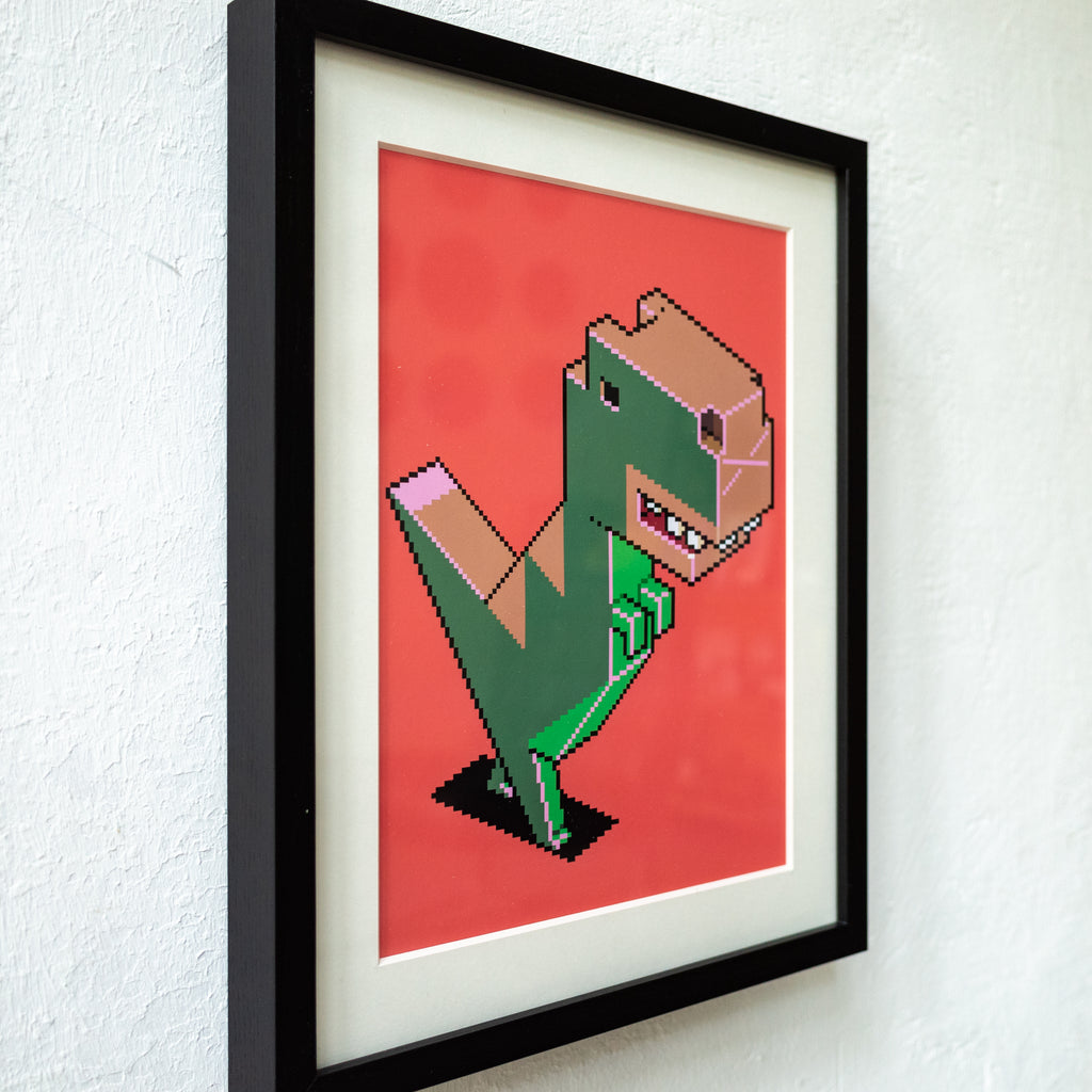P-Rex Art Print Framed
