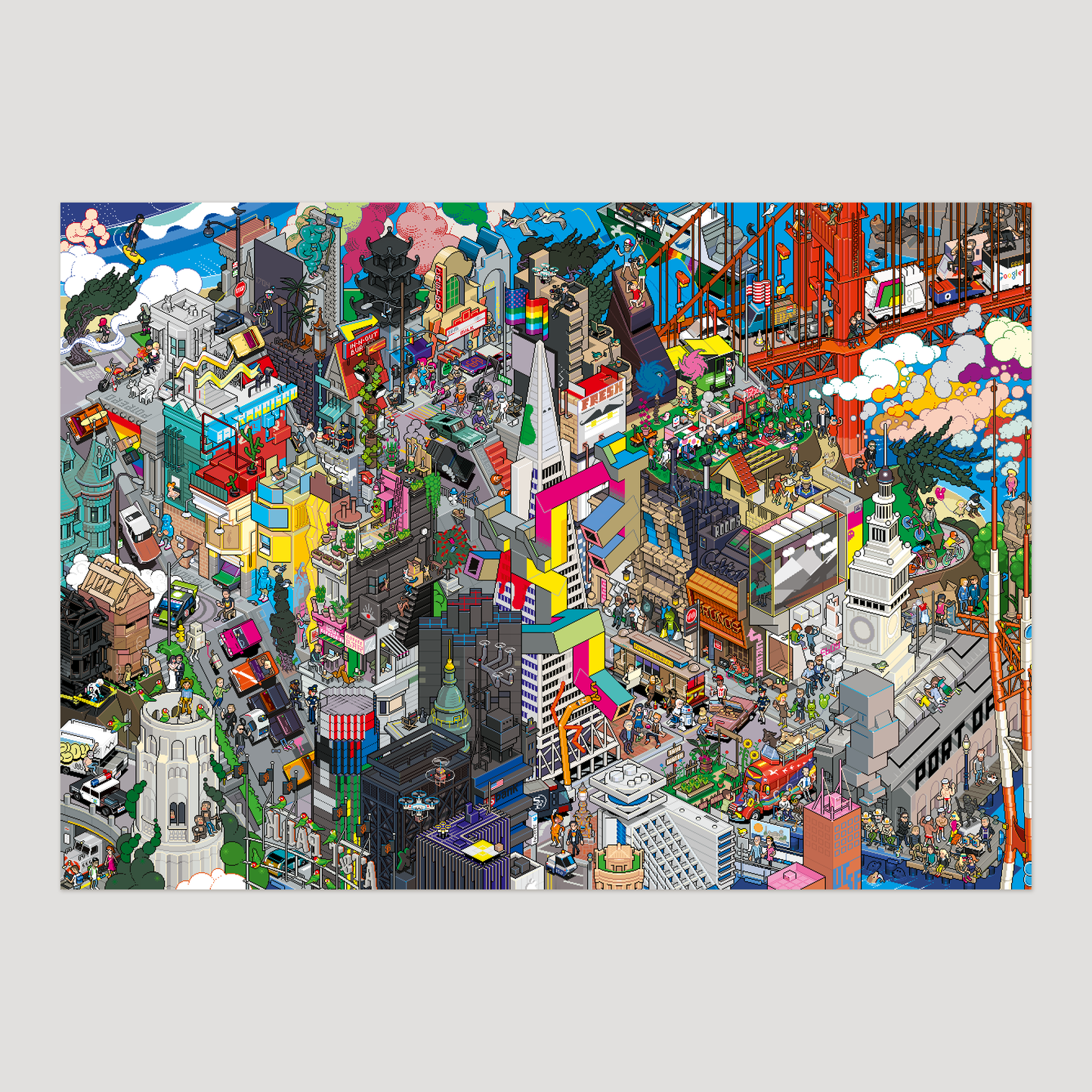 San Francisco pixel art poster by eBoy