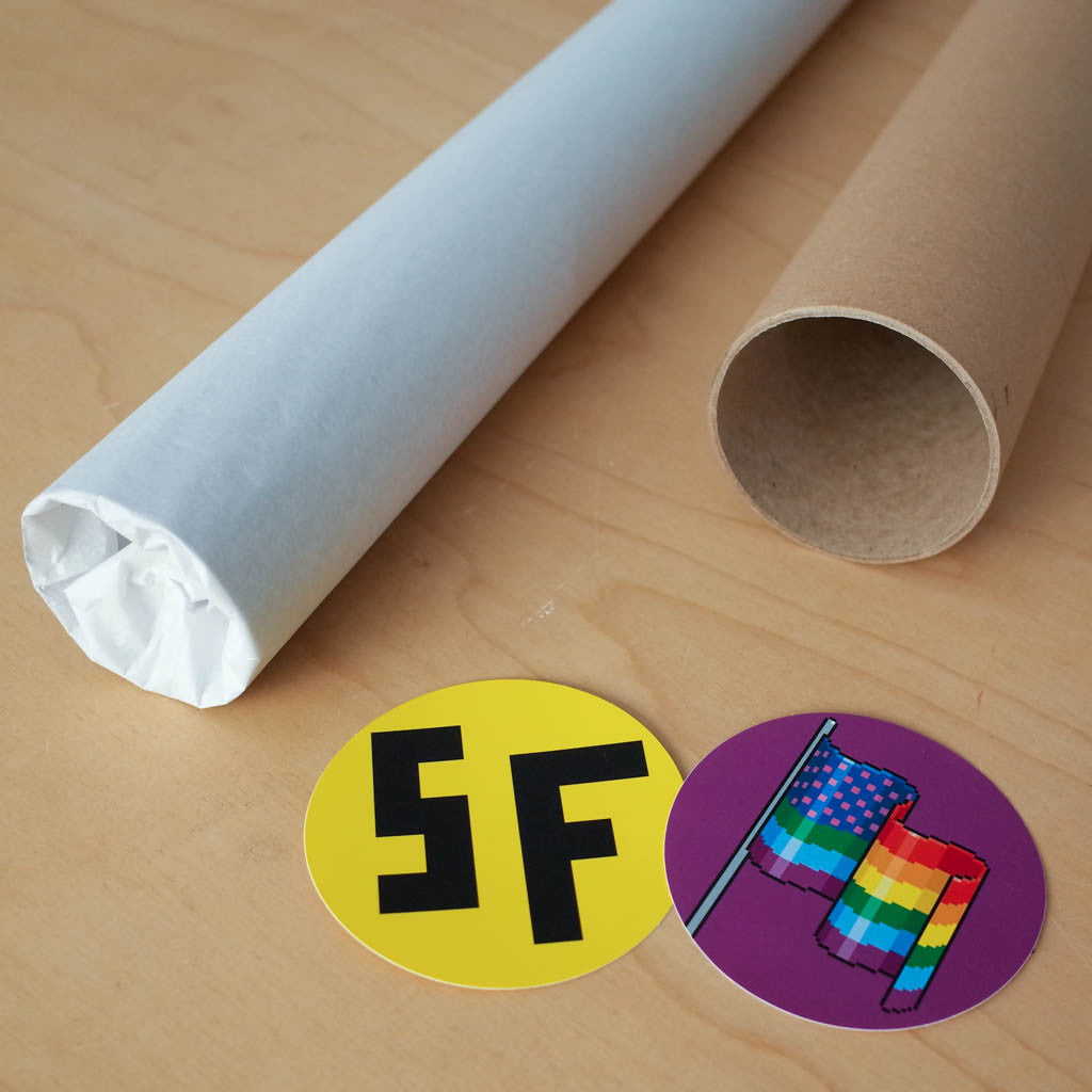 package for San Francisco pixel art poster by eBoy