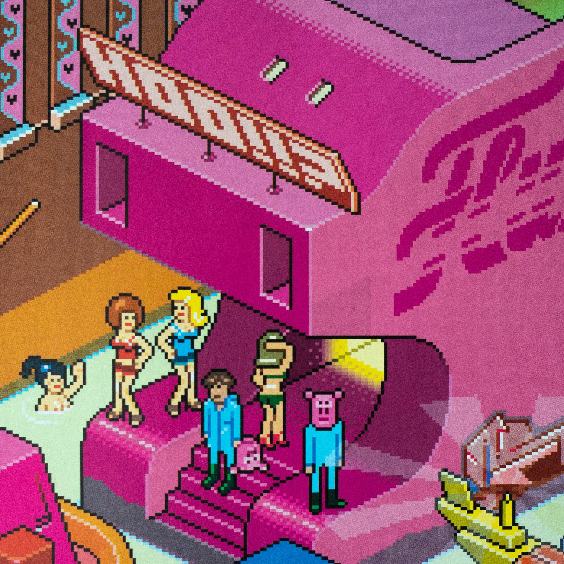 detail of Venice pixel art poster by eBoy