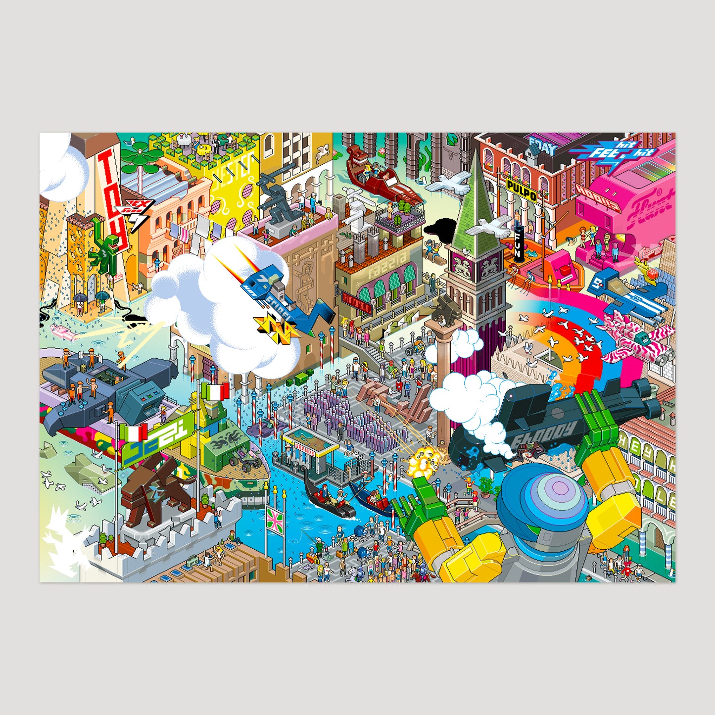 Venice pixel art poster by eBoy