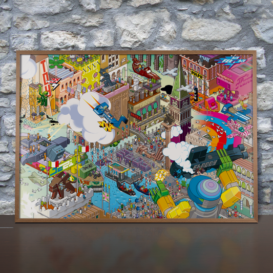 Venice pixel art poster by eBoy