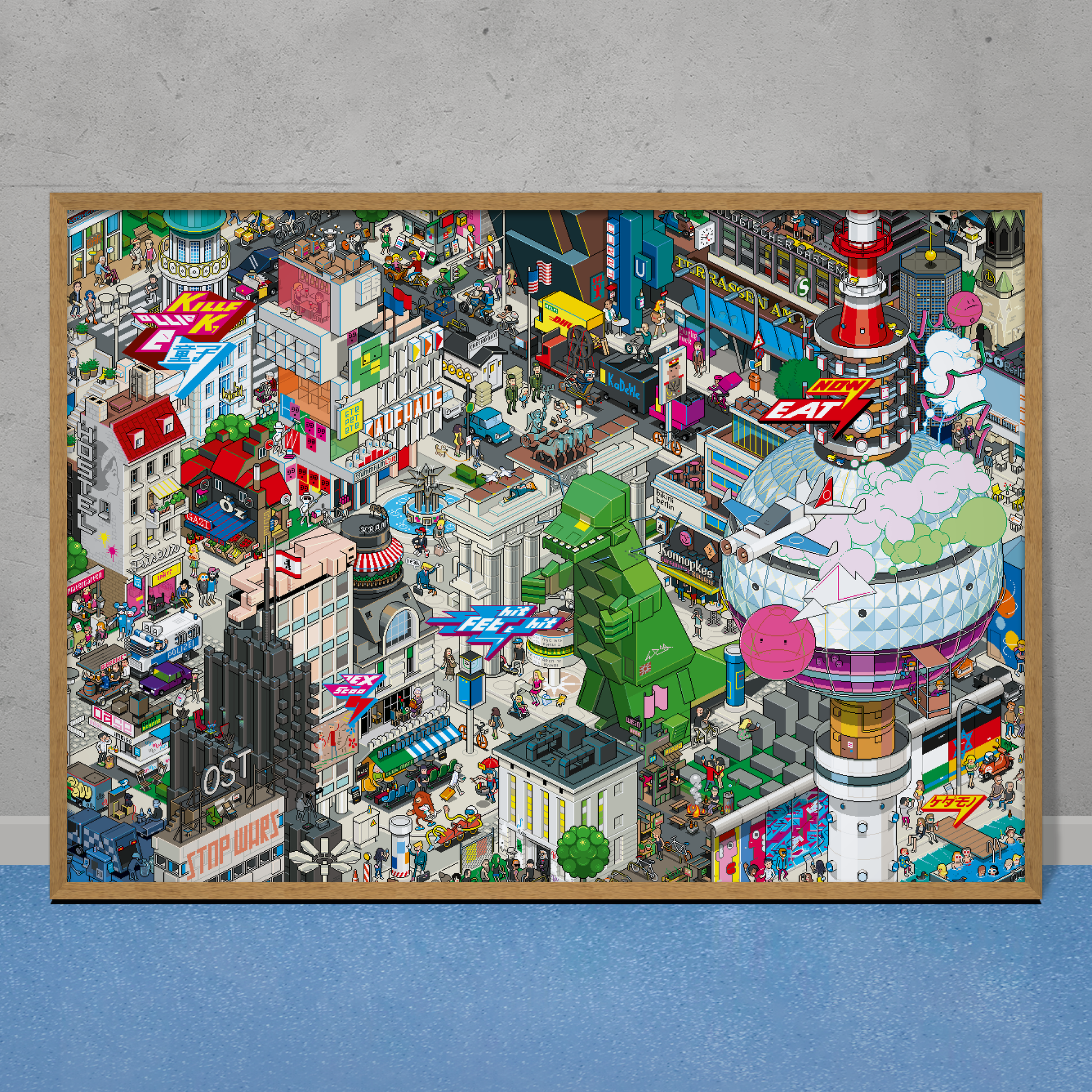 Berlin pixel art poster by eBoy