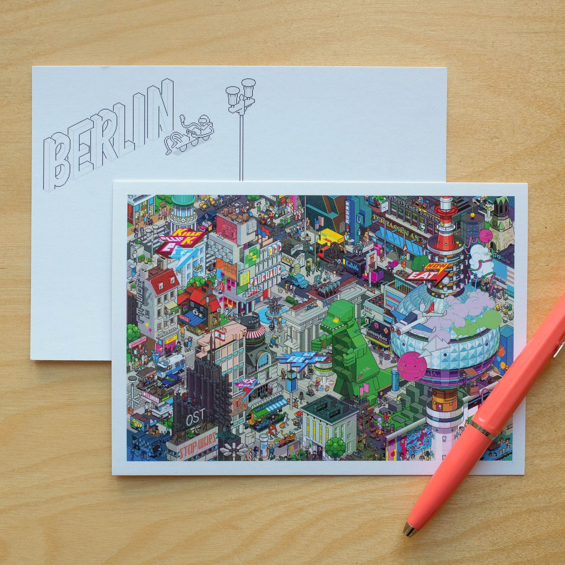 eBoy Pixel Art Postcard of Berlin