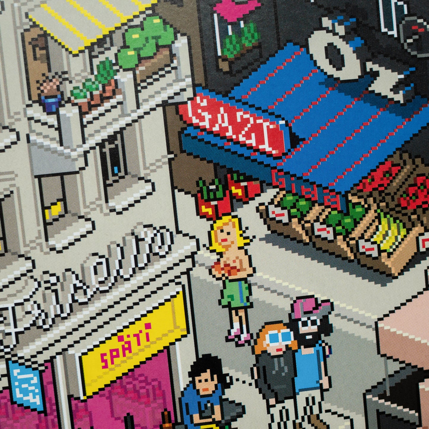 detail of Berlin pixel art poster by eBoy