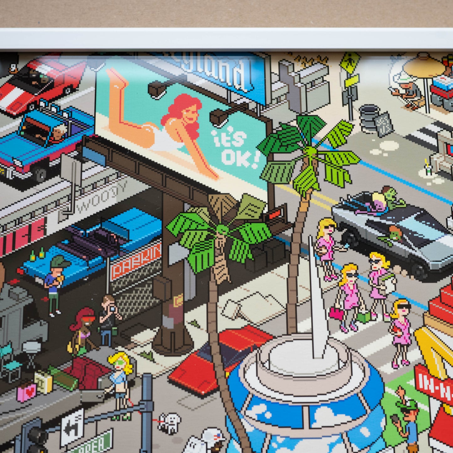 eBoy LA Hot Dog Pixel-art Art print detail