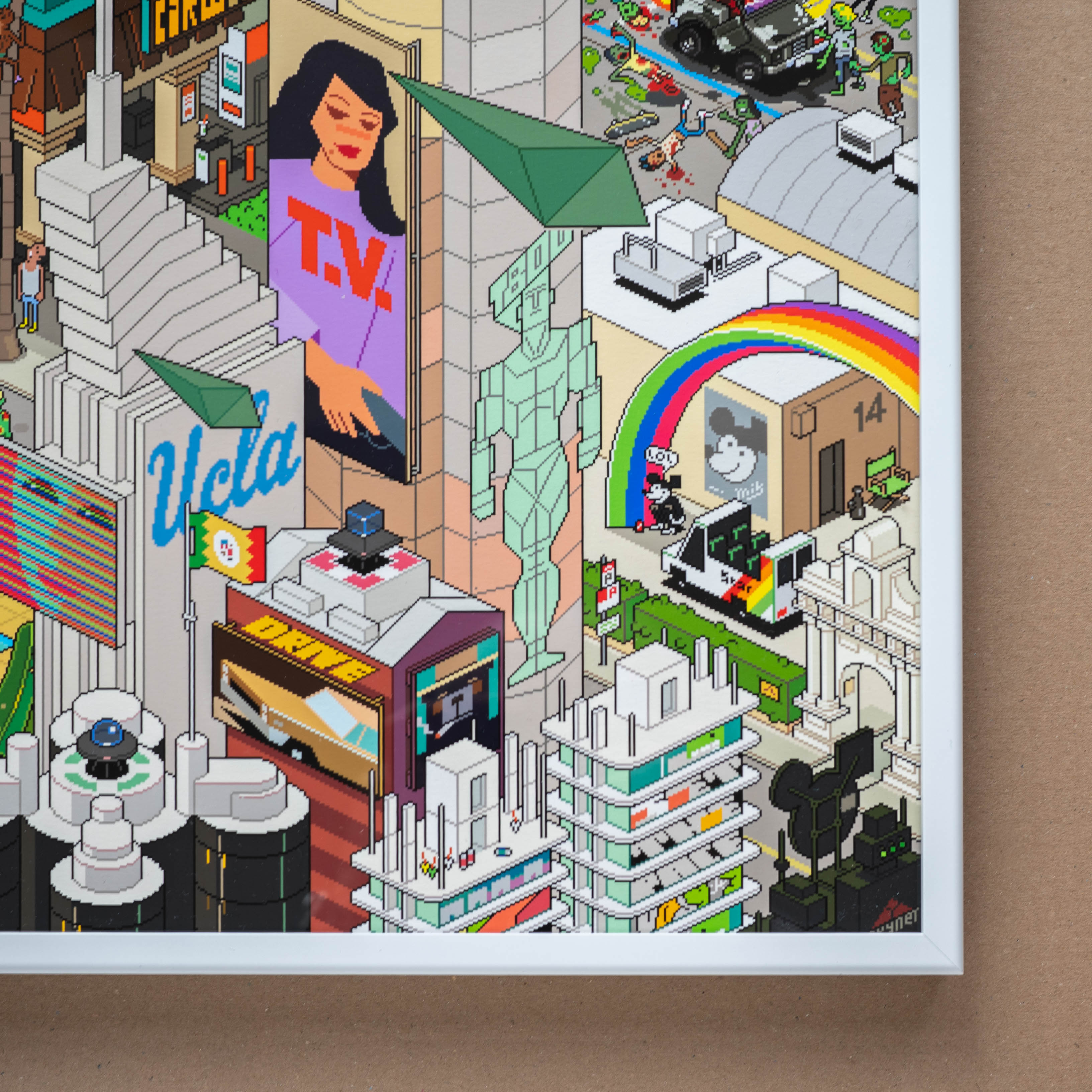 LA 'Hot Dog' Art Print Framed – eBoy