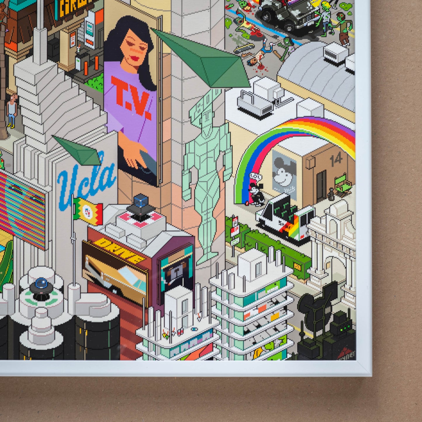 eBoy LA Hot Dog Pixel-art Art print detail