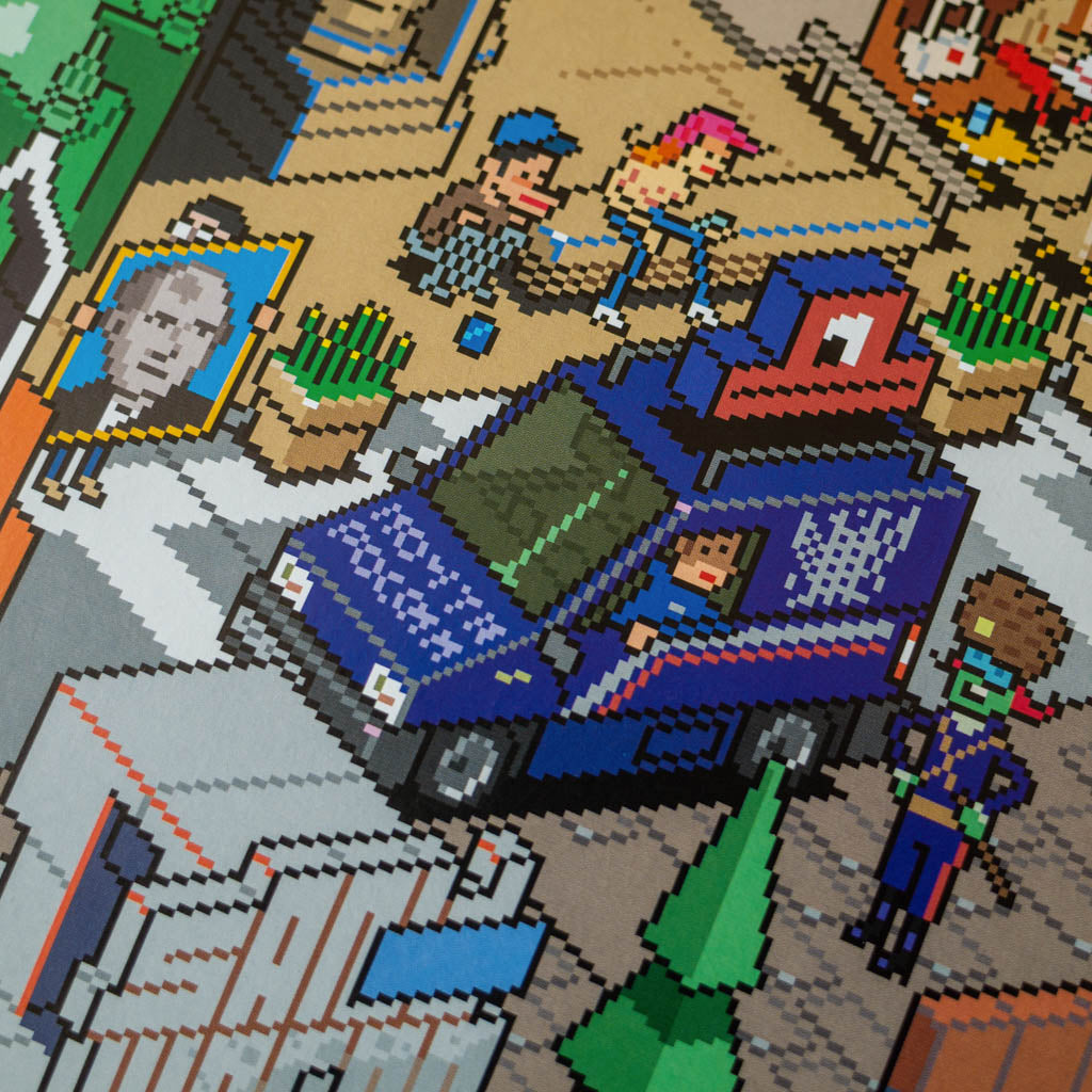 detail of Moscow pixel art poster by eBoy