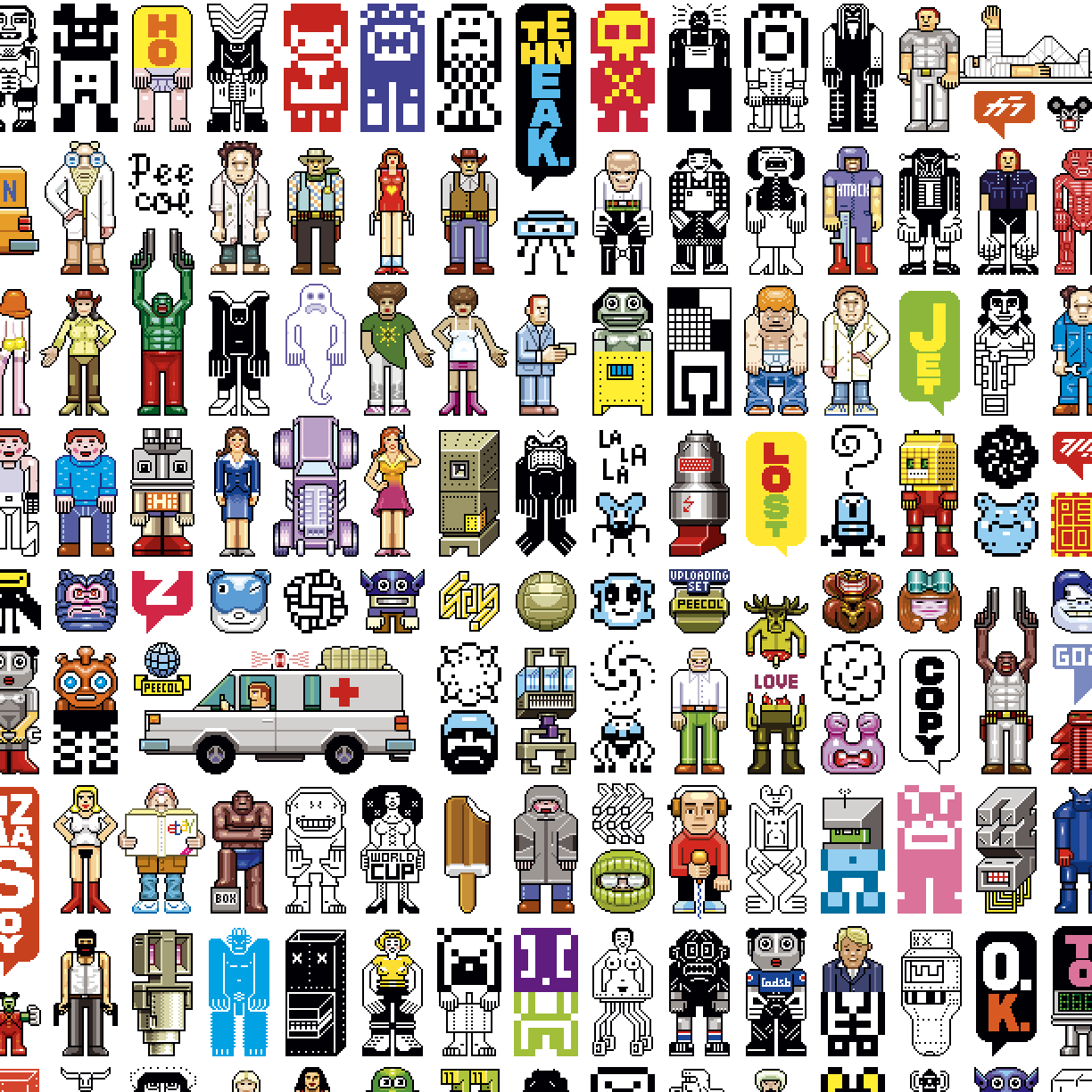 Peecol pixel art poster by eBoy