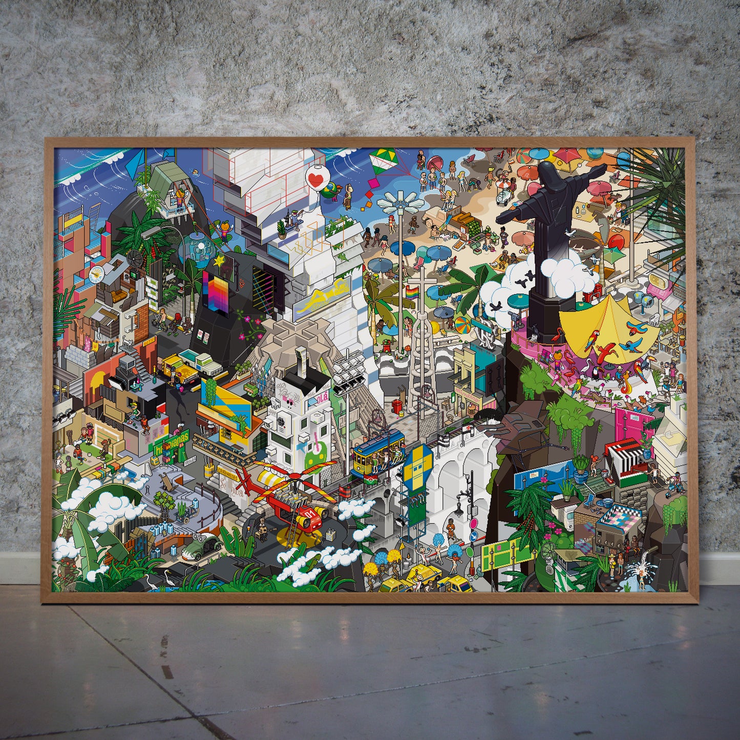 Rio de Janeiro pixel art poster by eBoy