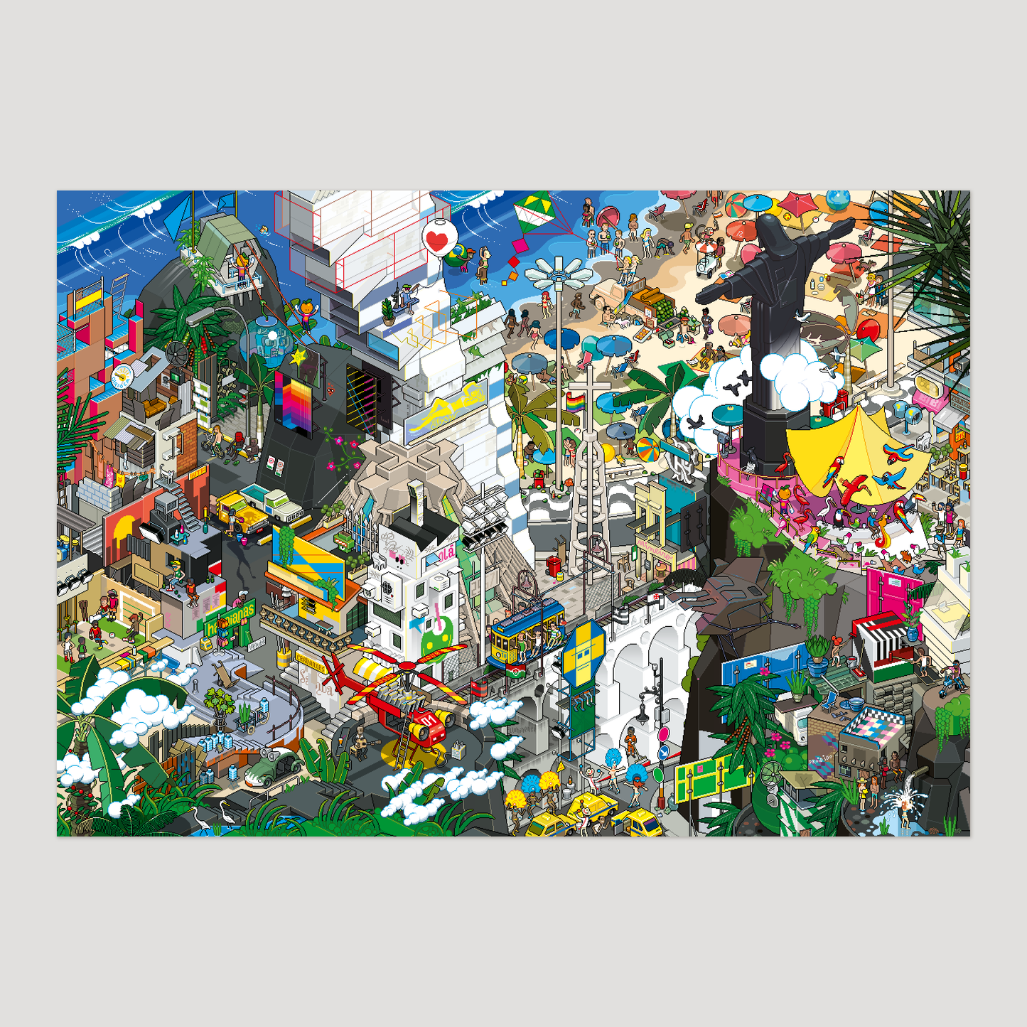 Rio de Janeiro pixel art poster by eBoy