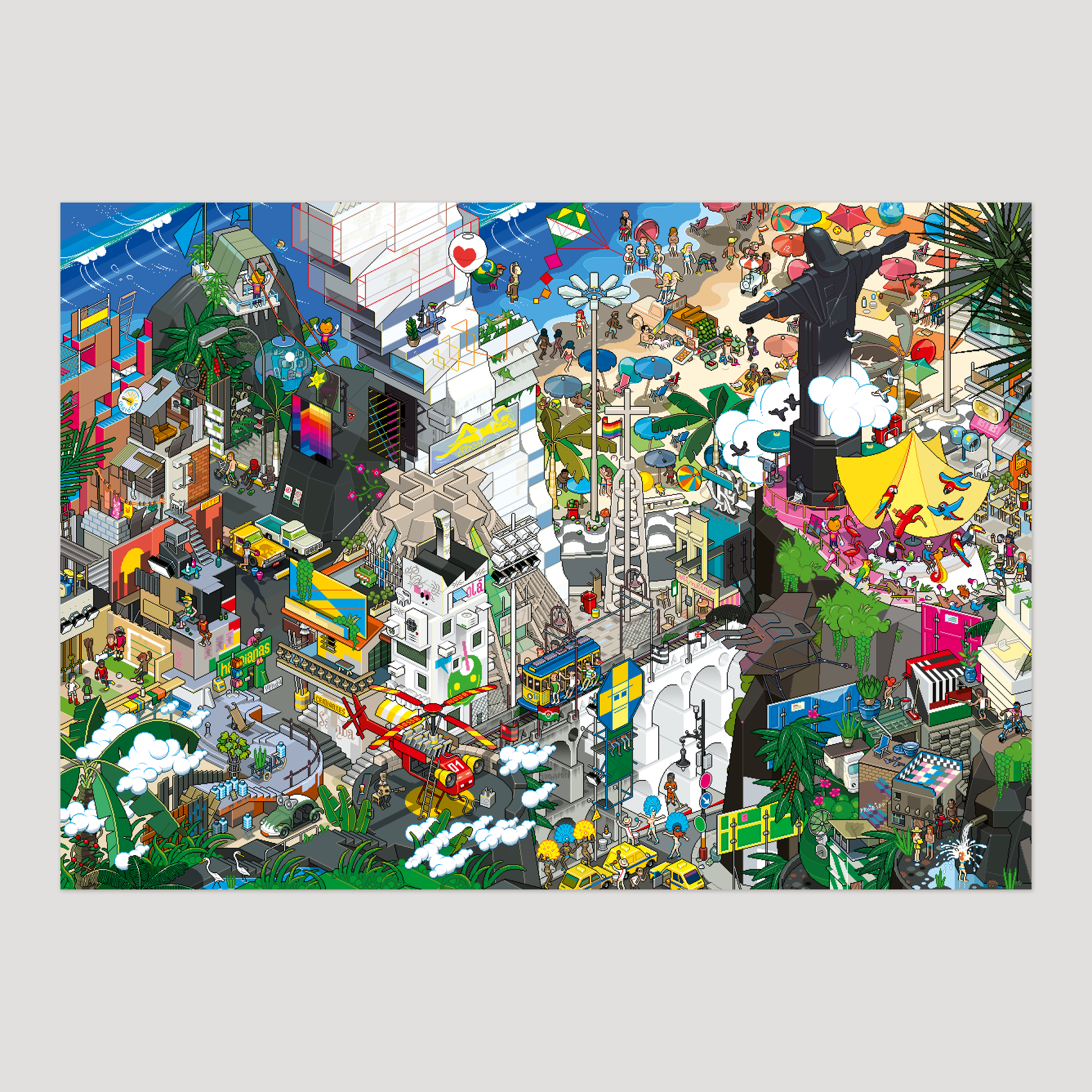 Rio de Janeiro pixel art poster by eBoy