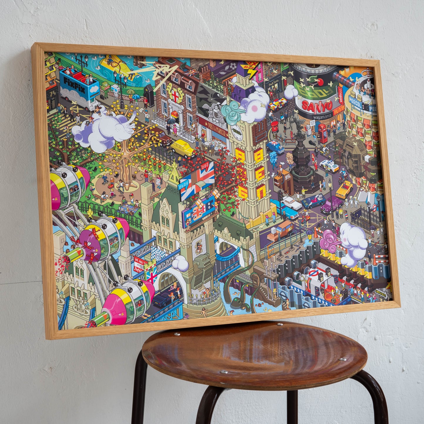 London pixel art poster by eBoy