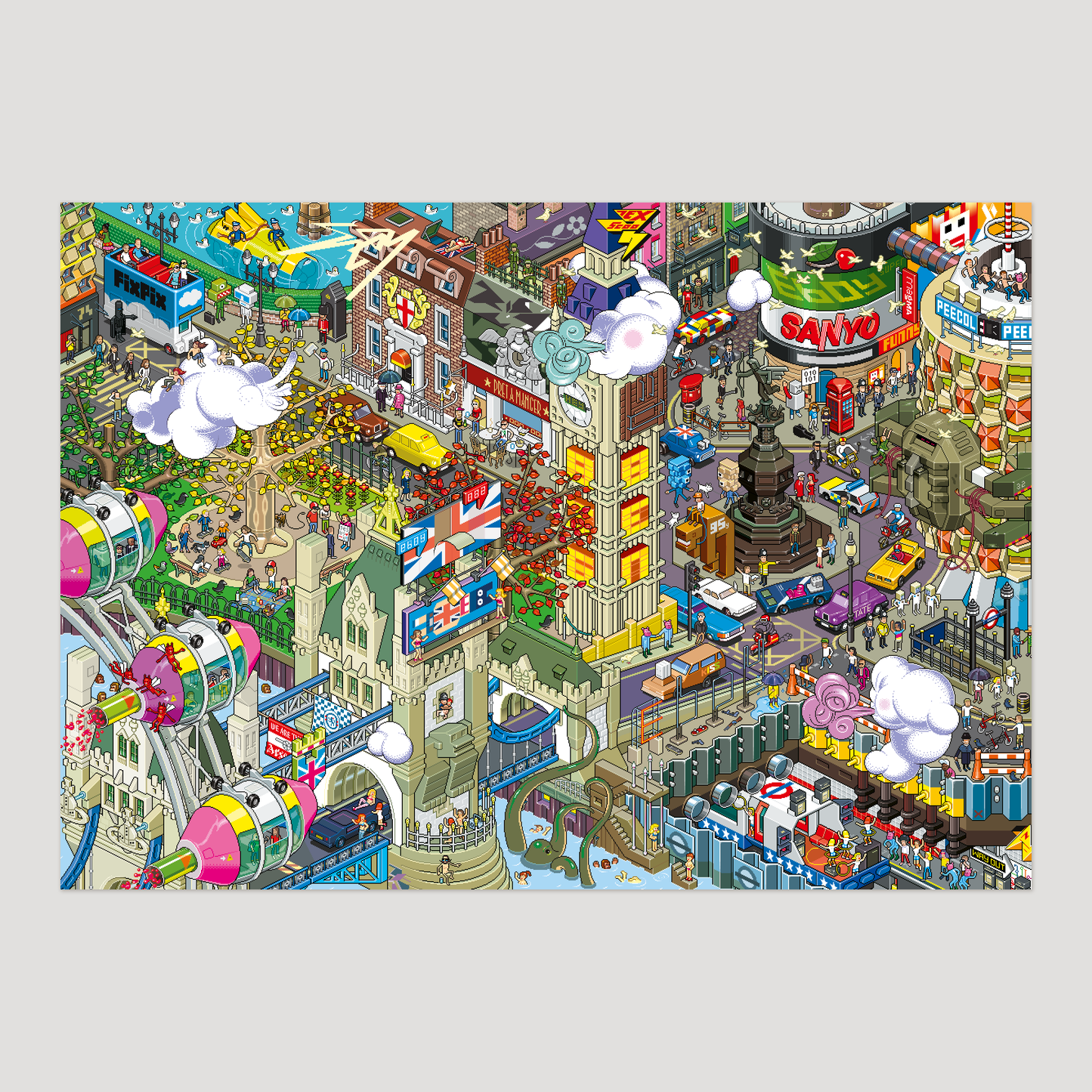 London pixel art poster by eBoy