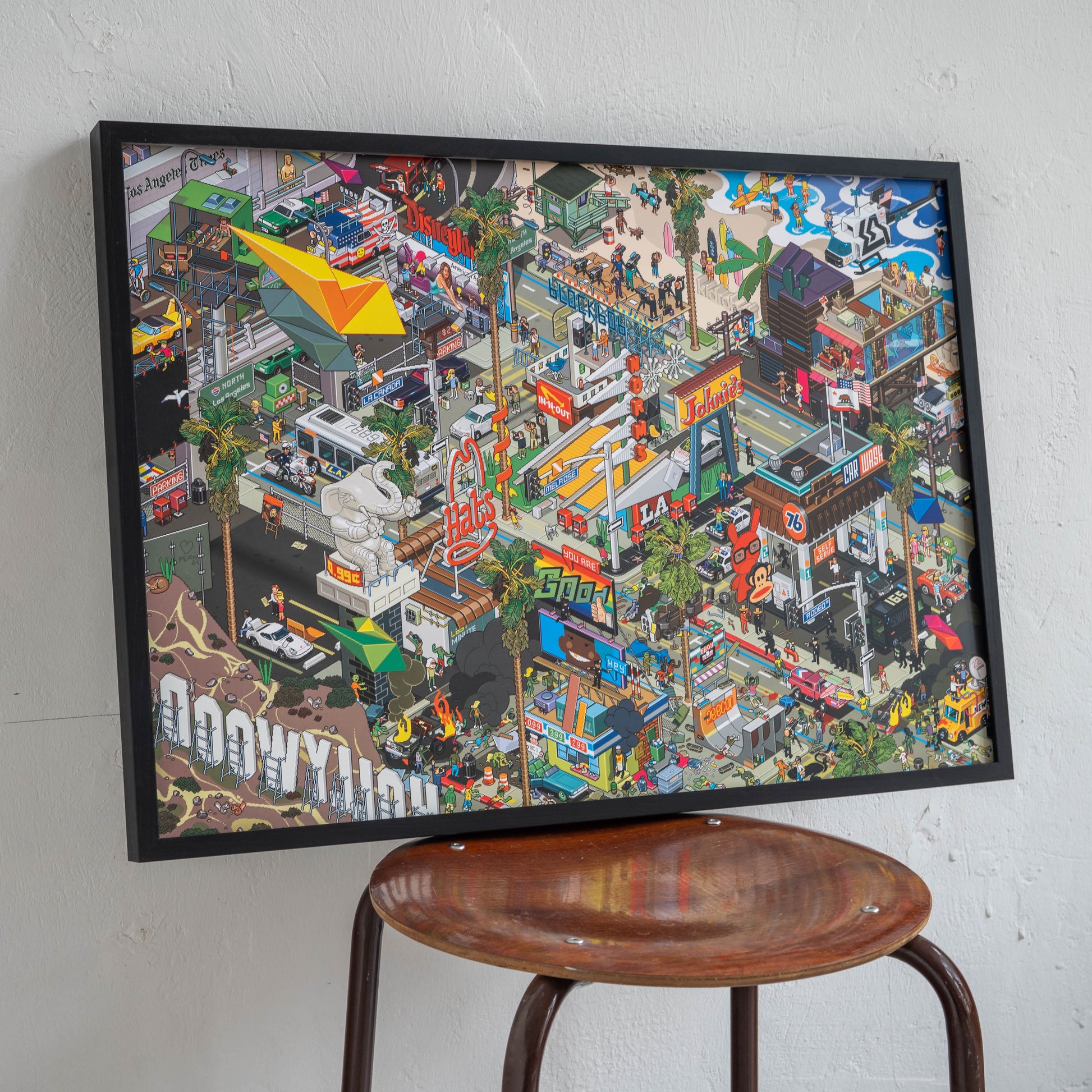 Los Angeles pixel art poster by eBoy